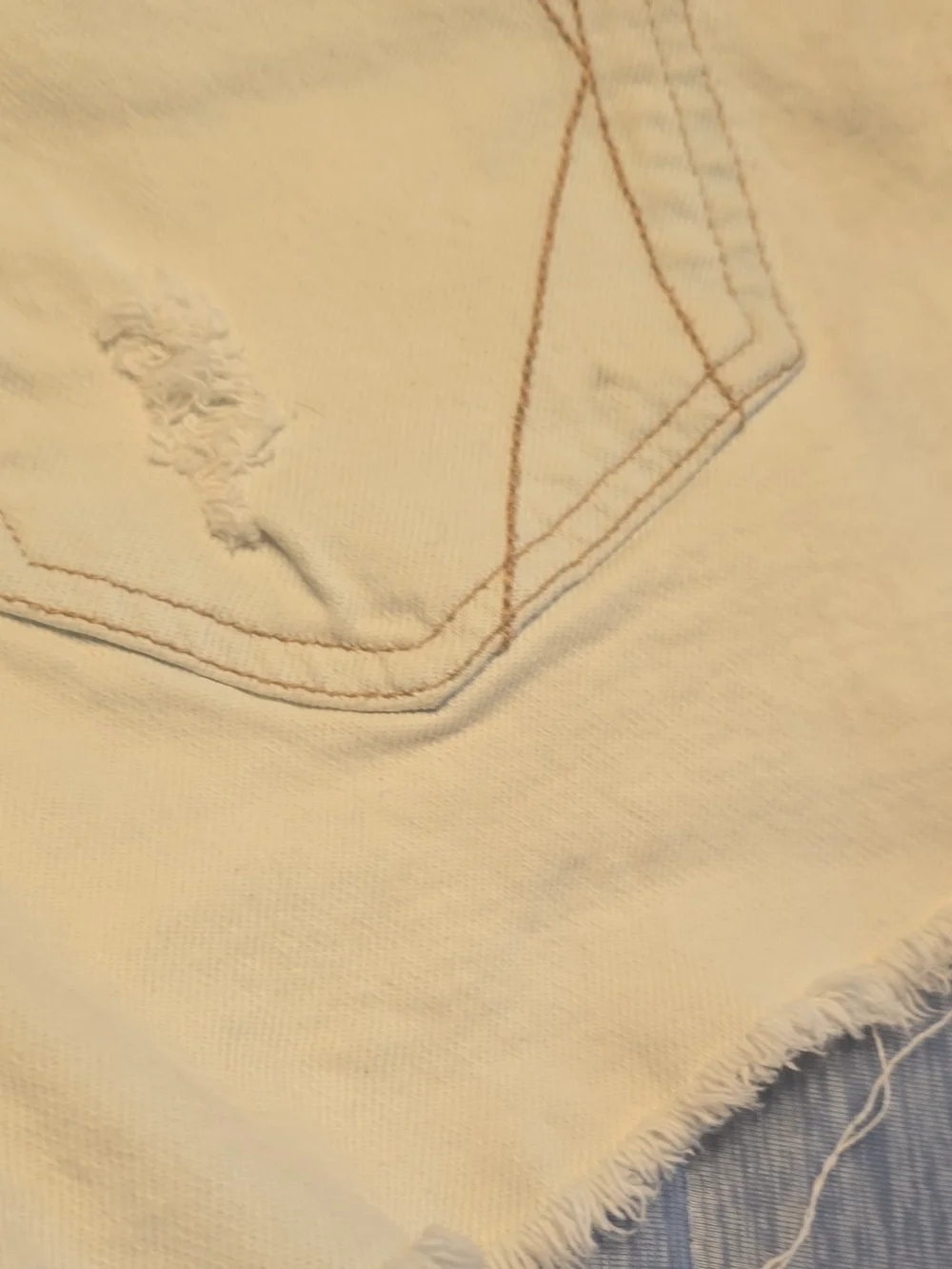 Kendall & Kylie Distressed White Denim Cutoff Shorts